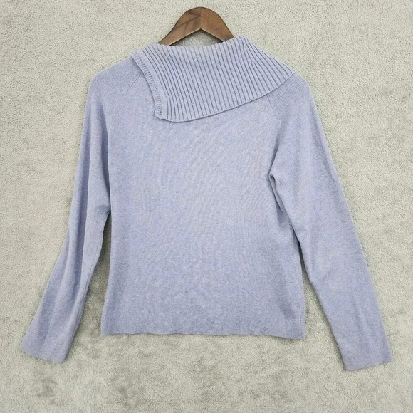 Ann Taylor Loft Womens Medium Asymmetric Button Collar Sweater 16PT - Picture 2 of 6